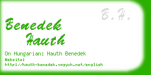 benedek hauth business card